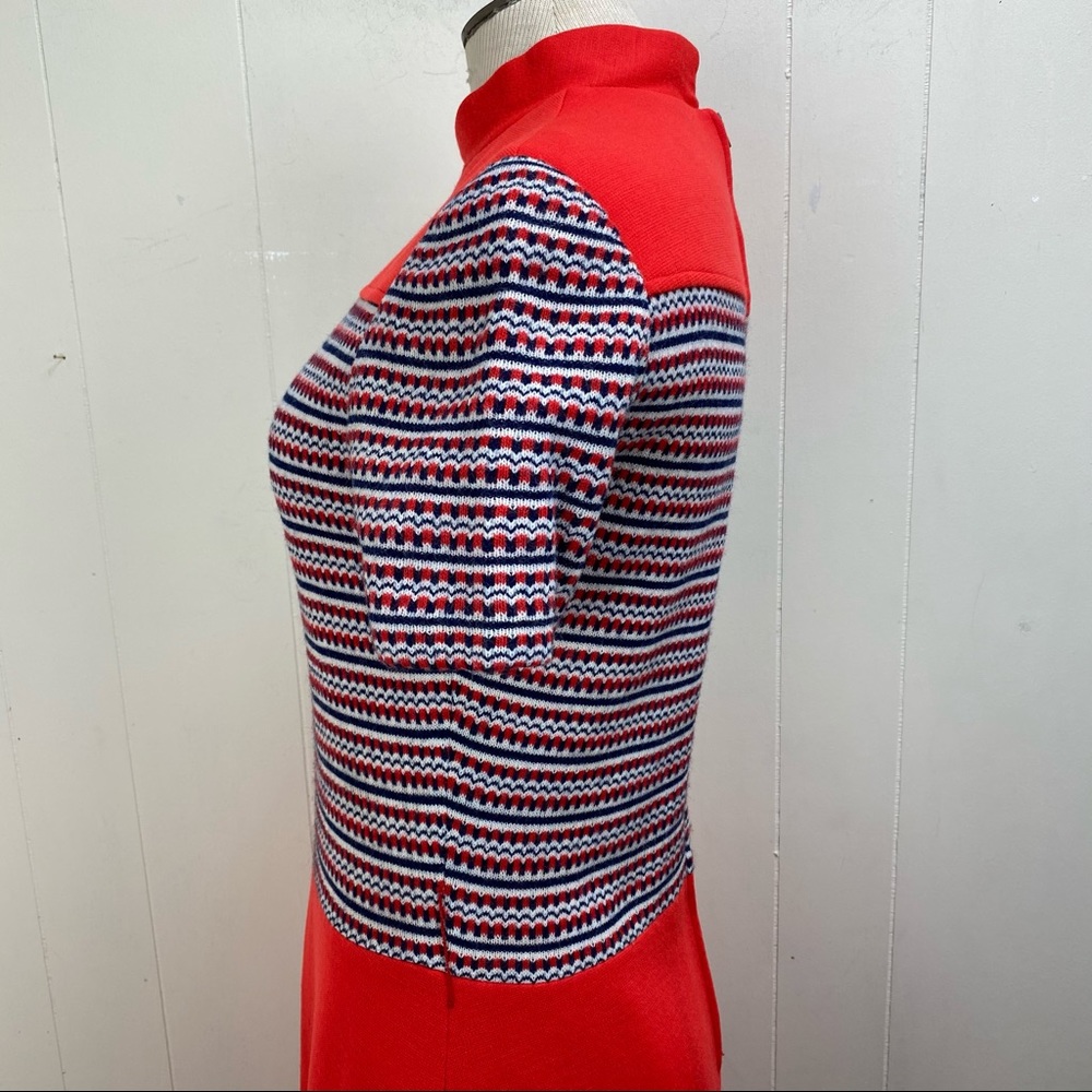 Vintage 60s Gare Wool Red 2-Piece Jacket & Dress - Picture 5 of 12